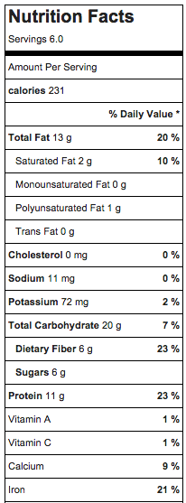 protein granola nutrition facts