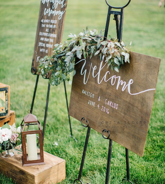bliss lettering-wooden signs